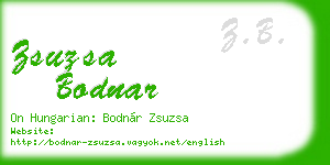 zsuzsa bodnar business card